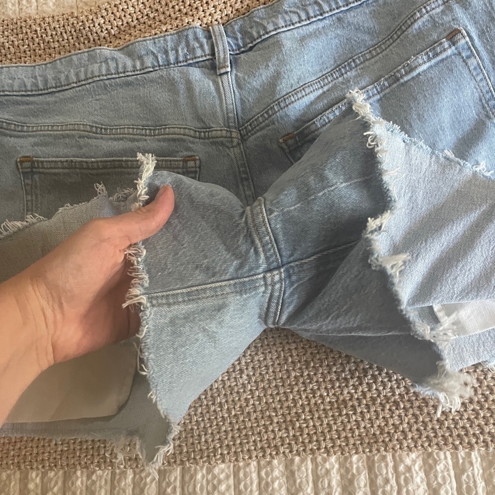 Abercrombie & fitch 90s relaxed cutoff short light wash high waist size 36 - Picture 10 of 10